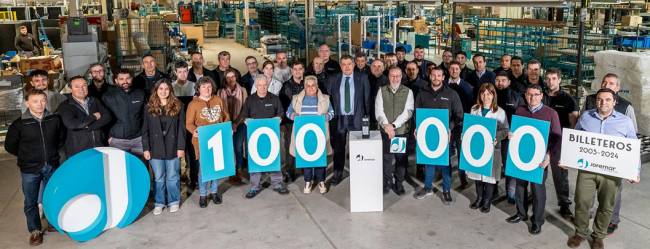 Jofemar celebra la produccion de mas de100000 unidades de su lector de billetes BT11